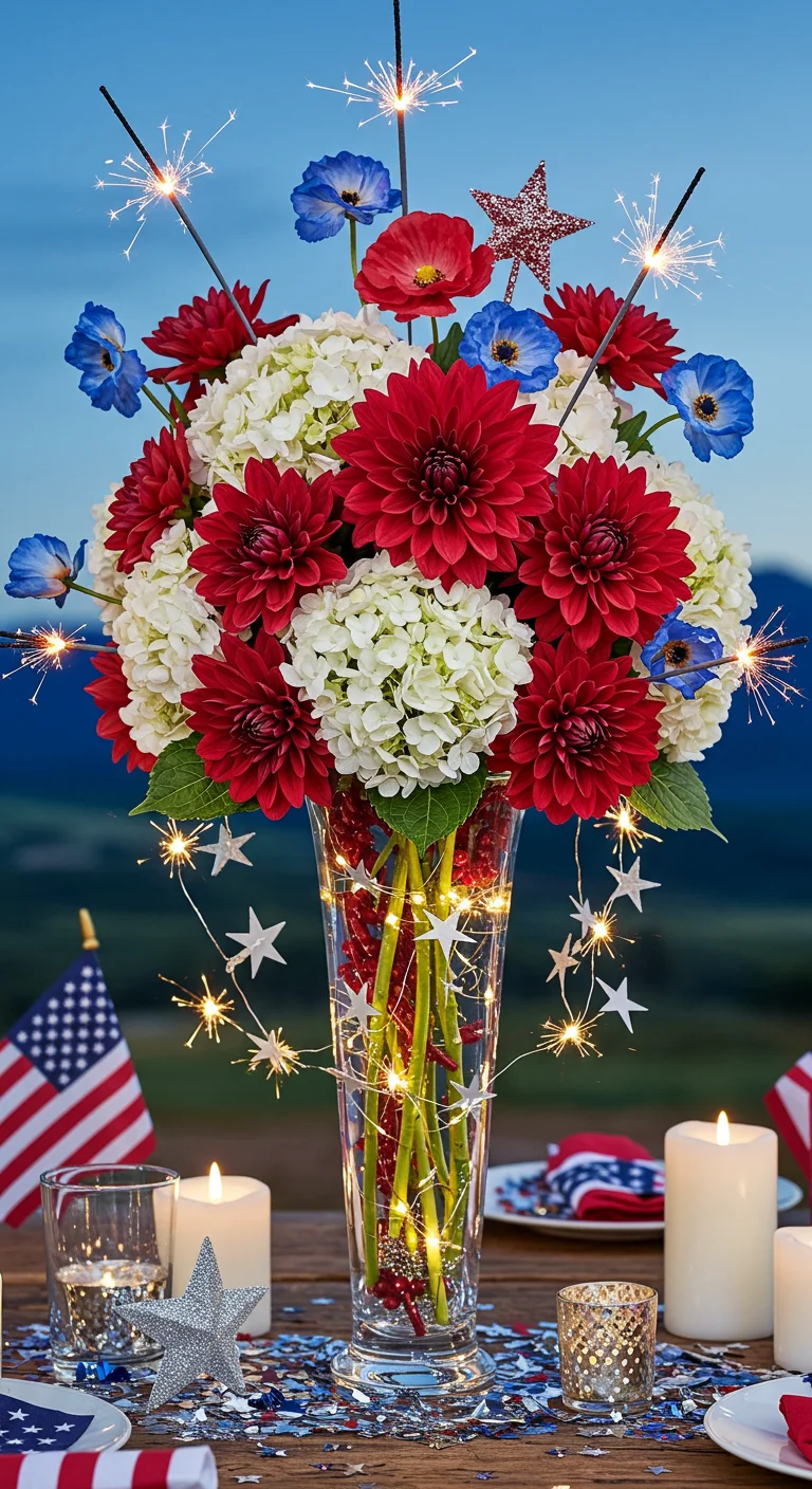 2. Firework-Inspired Floral Arrangements to Light Up Your Table