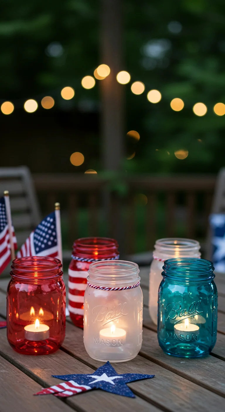 6. DIY Star-Spangled Lanterns for a Magical Evening Glow