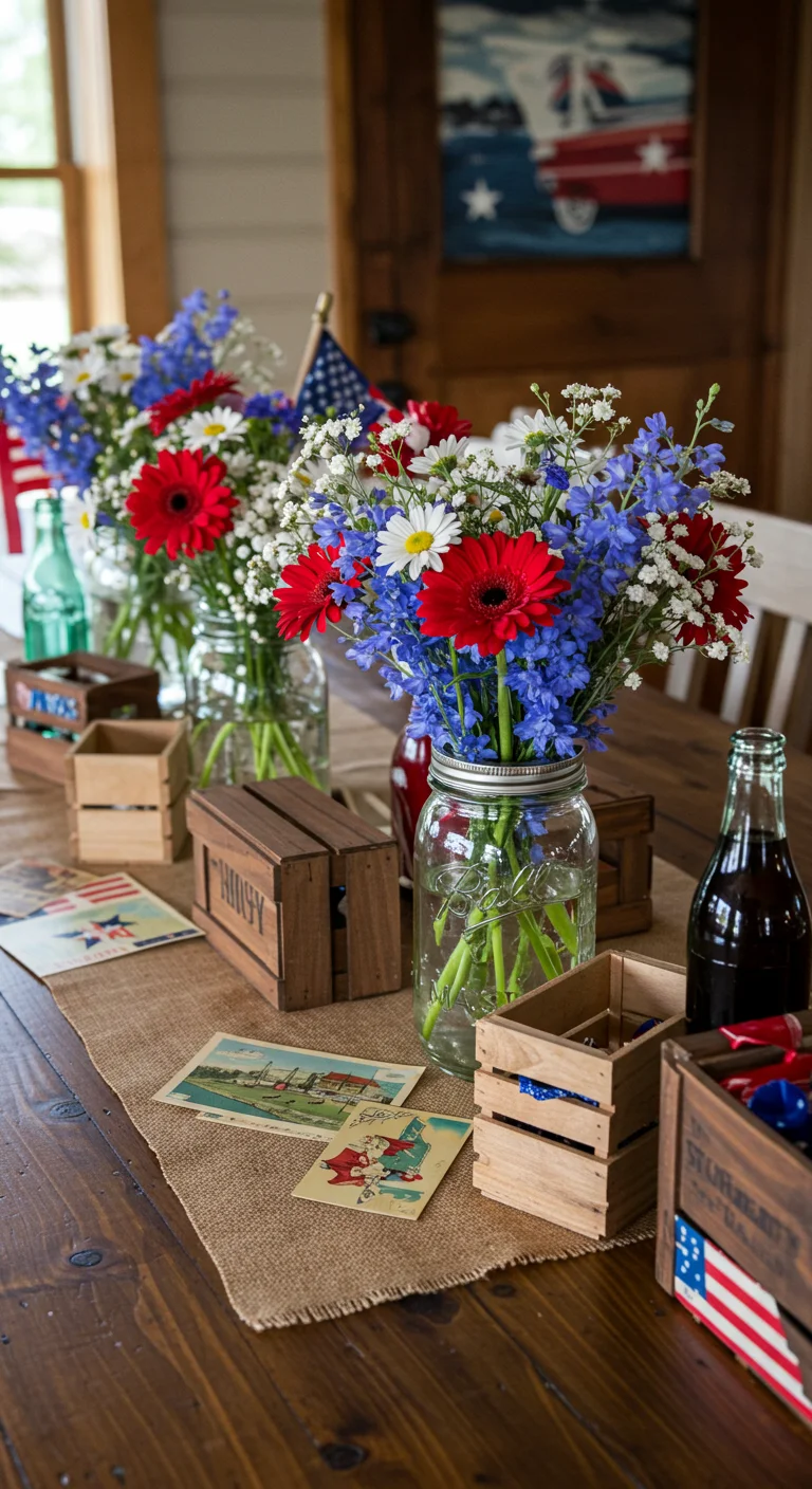 12. Vintage Americana: Repurposing Old Treasures for a Festive Touch