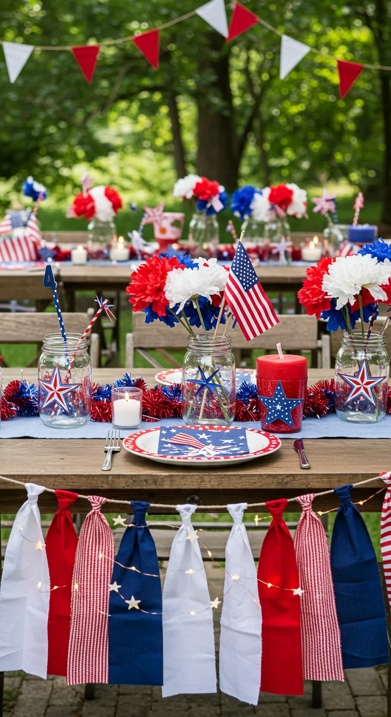 14. Bold Banners and Garlands: Adding Drama to Your Table Setting