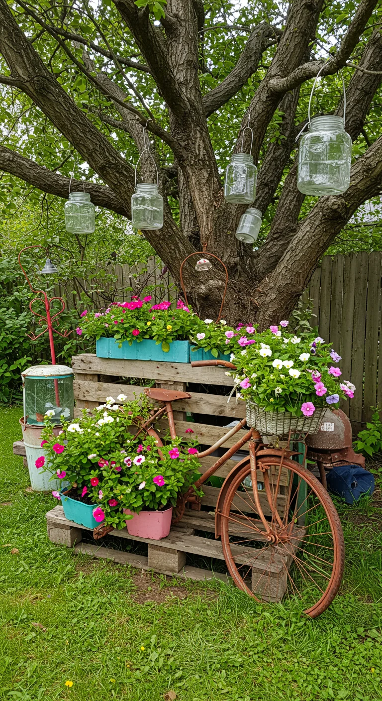 6. Vintage Vibes: Upcycling Old Items for Garden Decor