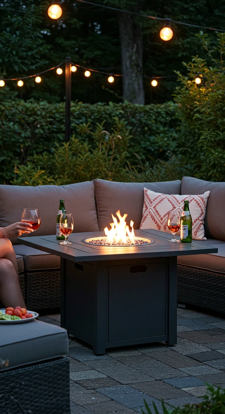 5. Fire Pit Tables: Combining Functionality and Warmth