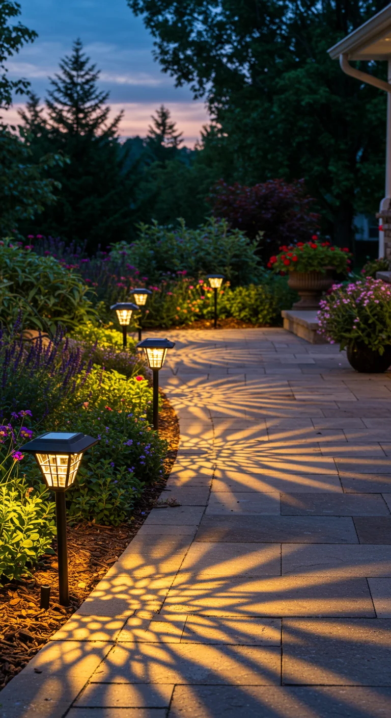 3. Solar-Powered Pathway Lights: Eco-Friendly Elegance