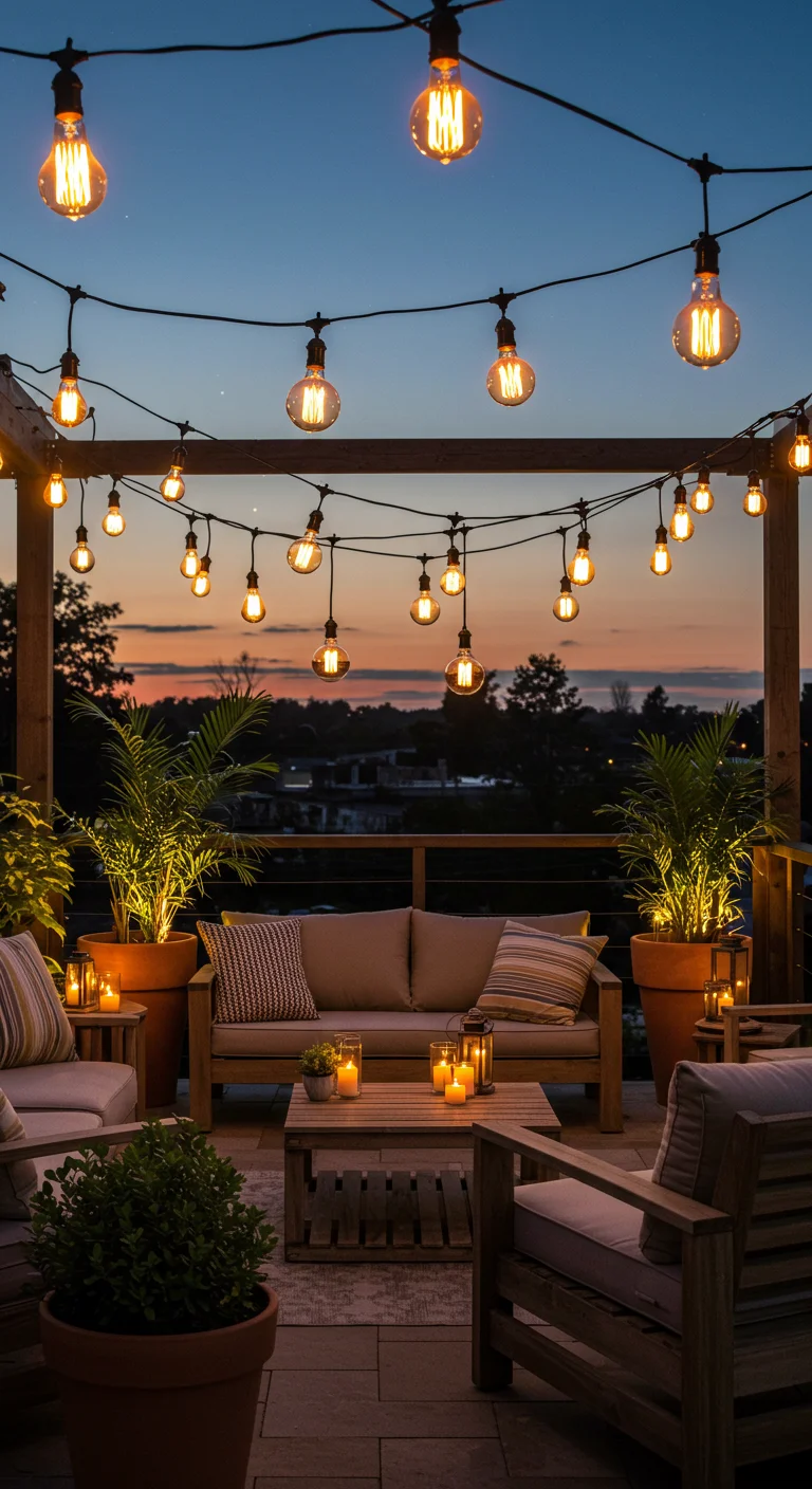 4. Hanging Edison Bulbs: Industrial Chic Vibes
