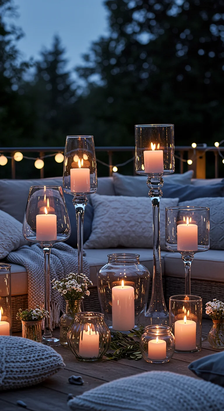 5. Candles in Glass Holders: Romantic Ambiance