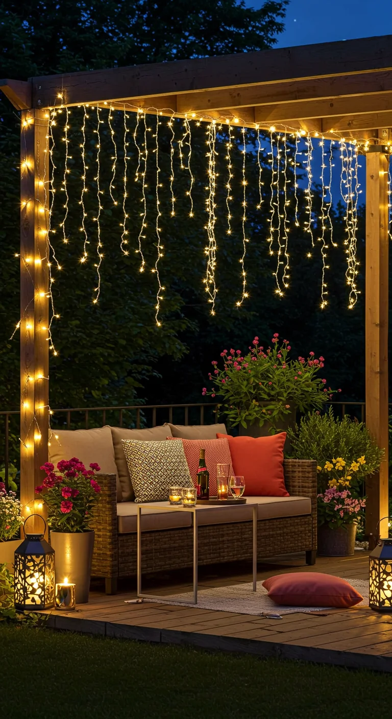 10. Cascading Fairy Lights: Enchanting Overhead Decor