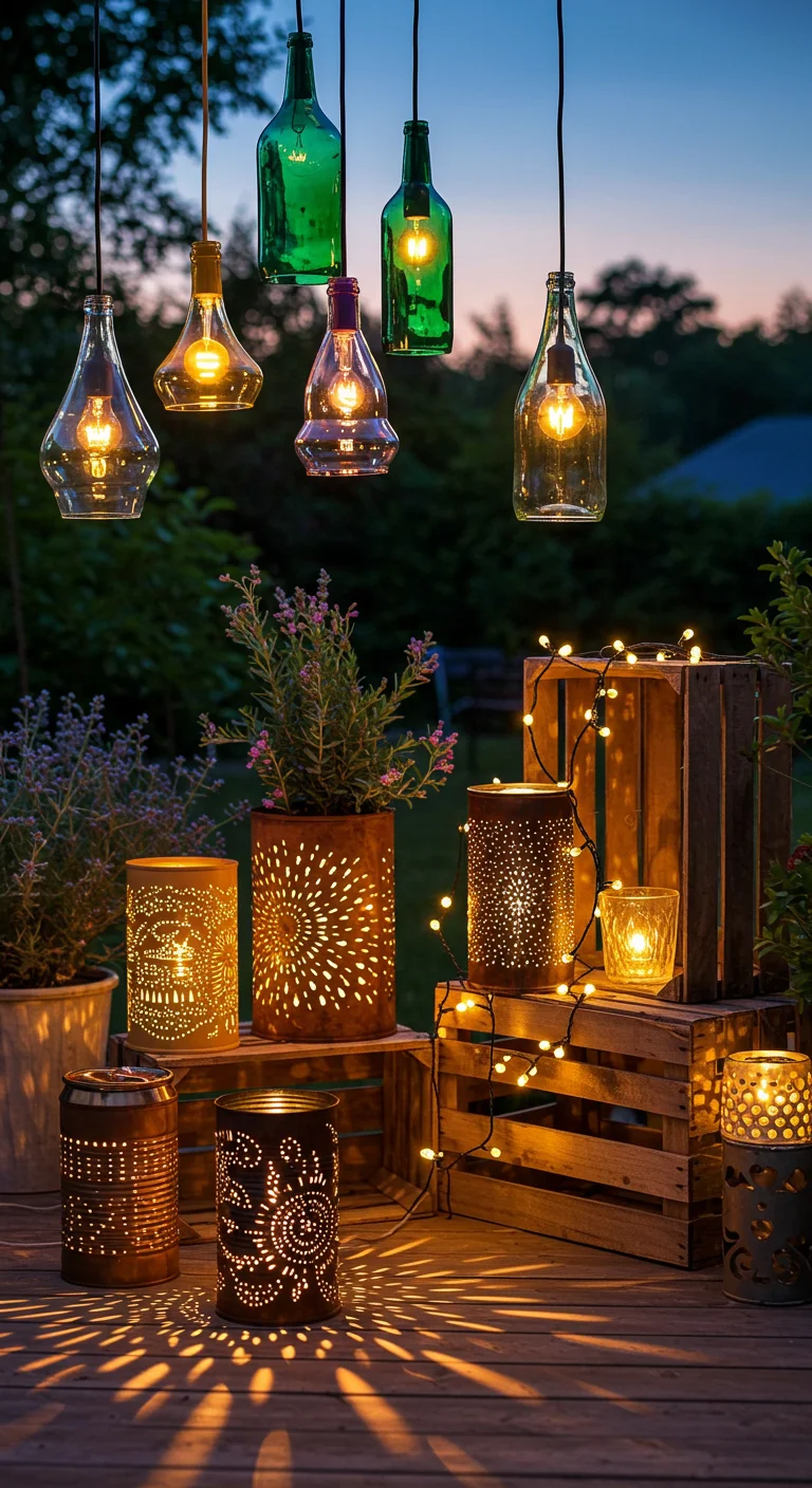 13. Upcycled Materials: Creative Lighting Solutions