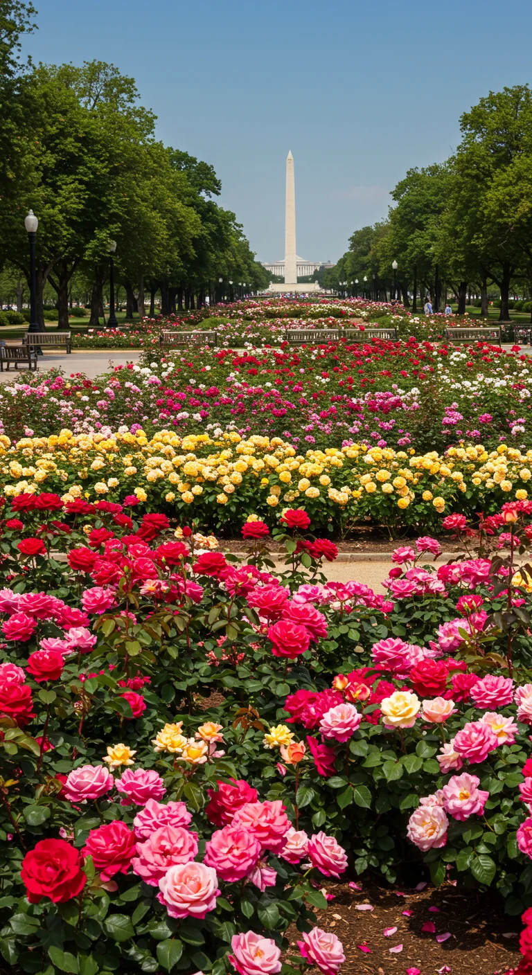 7. A Tapestry of Colors: The Rose Garden of the National Mall, Washington D.C.