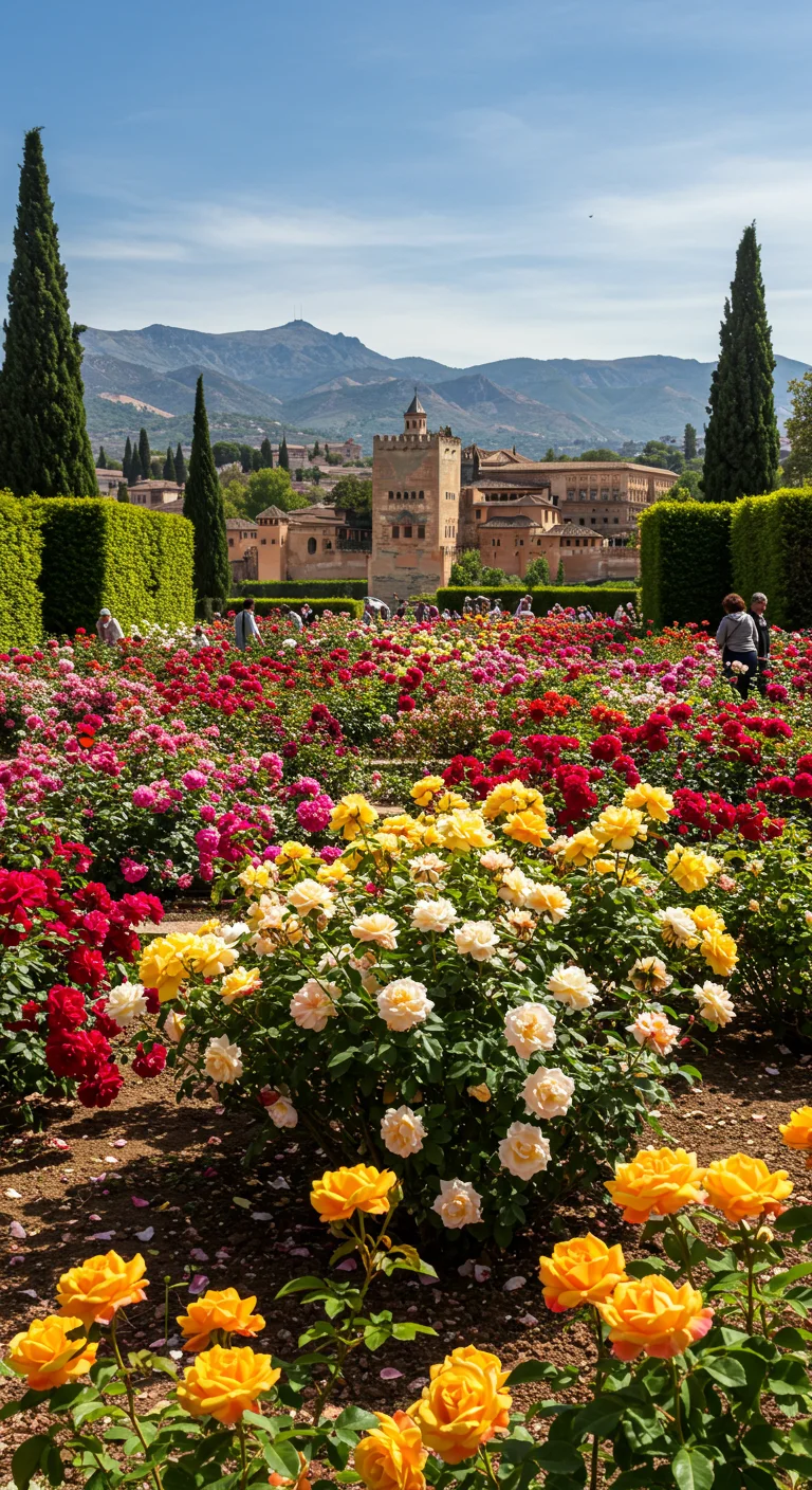 12. The Mystical Oasis: The Rose Garden of the Alhambra, Spain