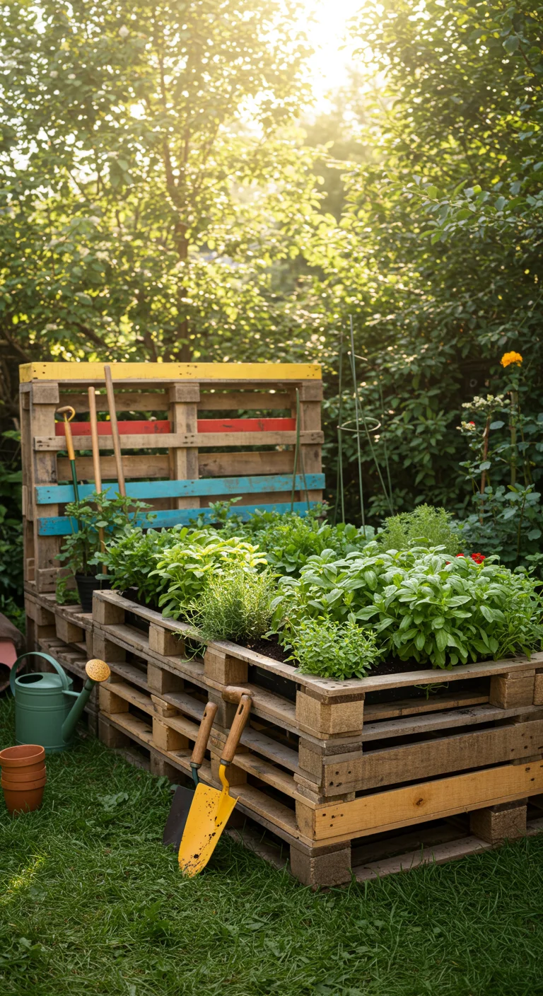 3. Recycled Pallets: Eco-Friendly Raised Beds