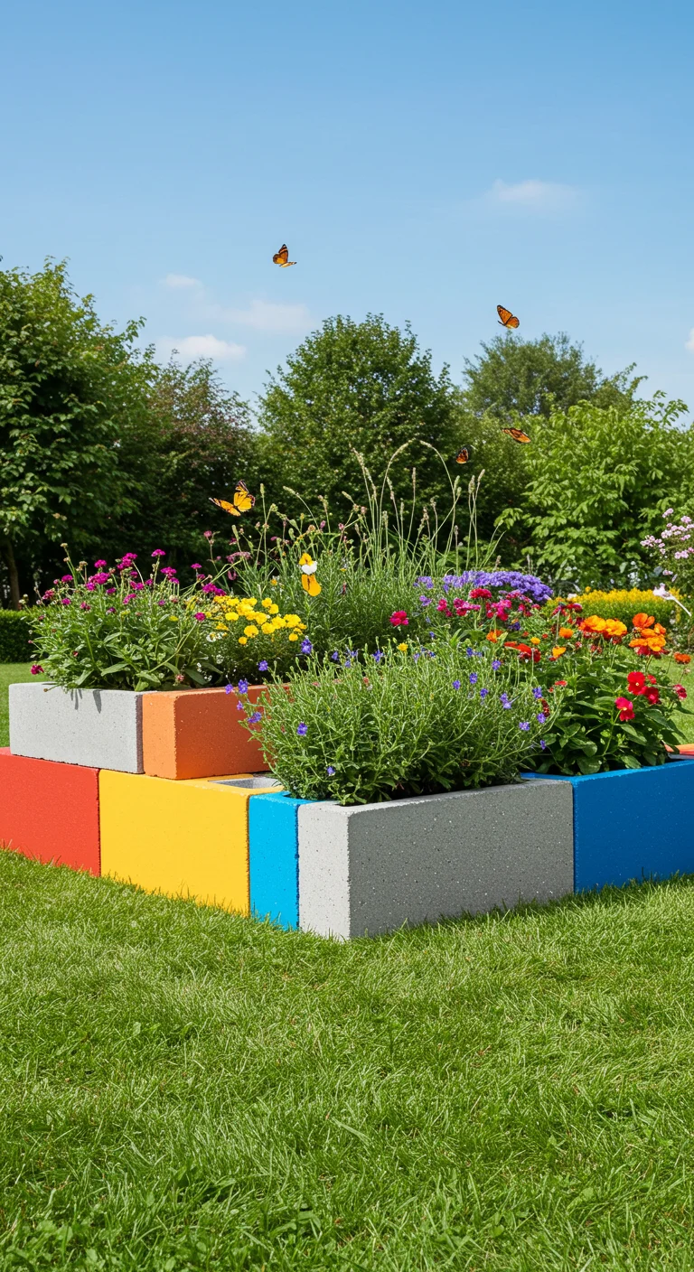 4. Concrete Block Beds: Durability Meets Design