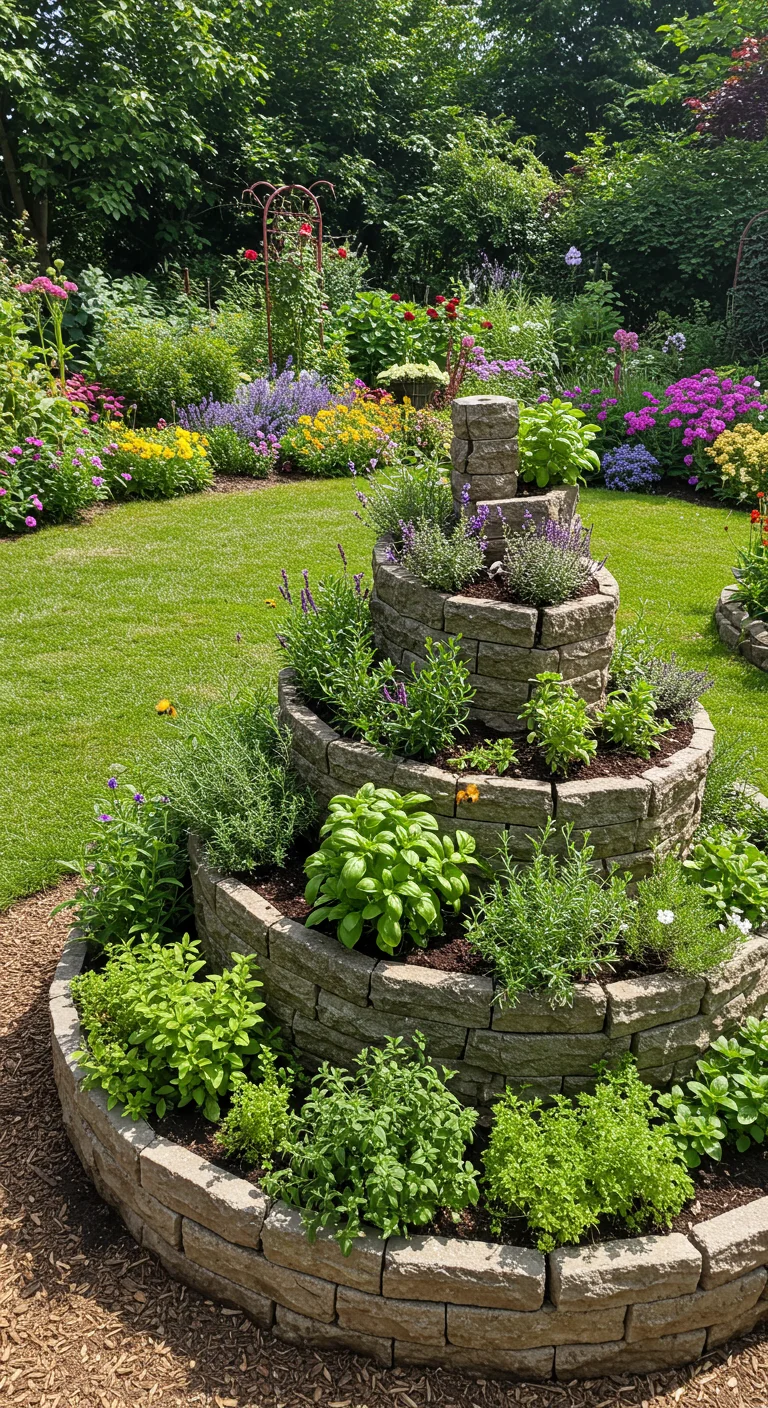 8. Herb Spiral: A Unique Approach to Herb Gardening