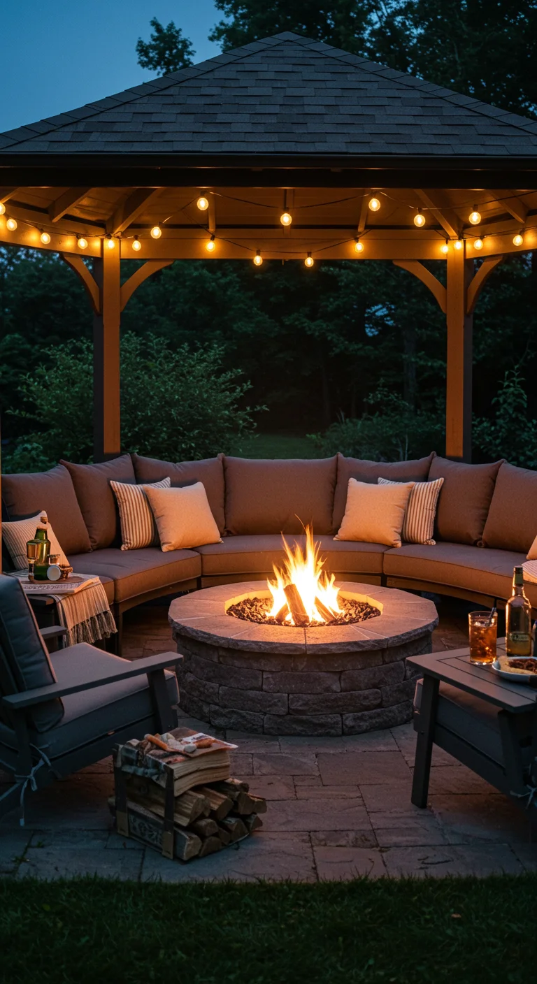 14. Fire Pit Retreat: Warmth and Comfort Under the Stars