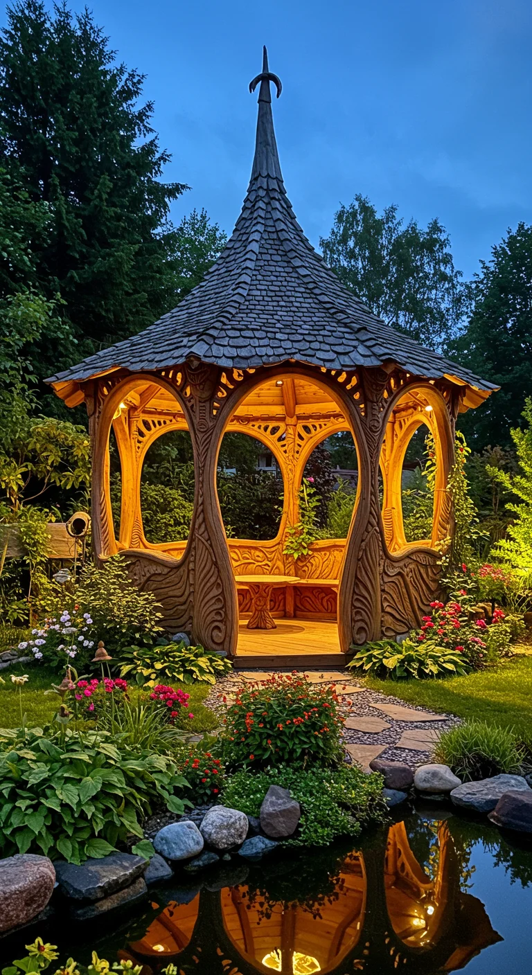 15. Artistic Flair: Unique Sculptural Gazebo Designs