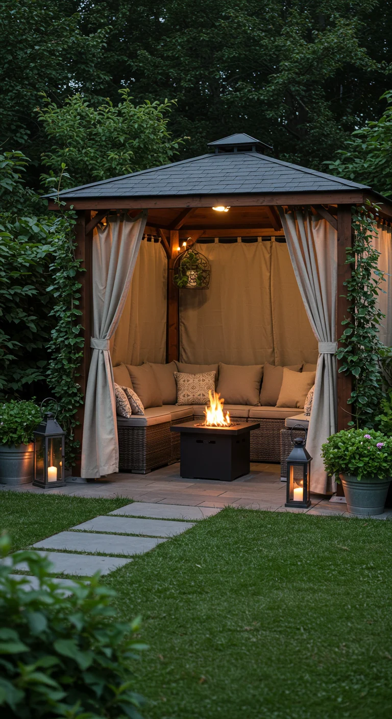 16. Secluded Escape: Privacy-Focused Gazebo Ideas