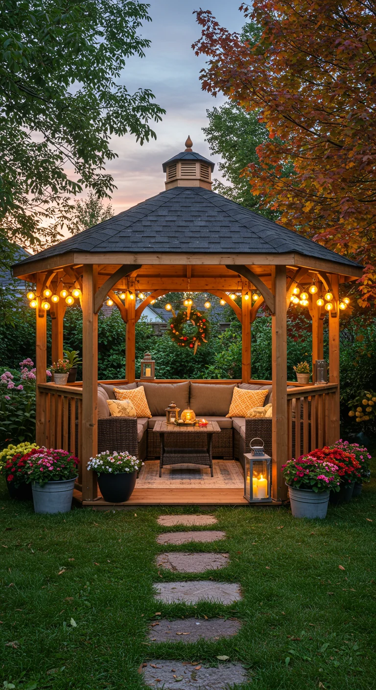 20. Seasonal Sanctuary: Gazebos for Year-Round Enjoyment