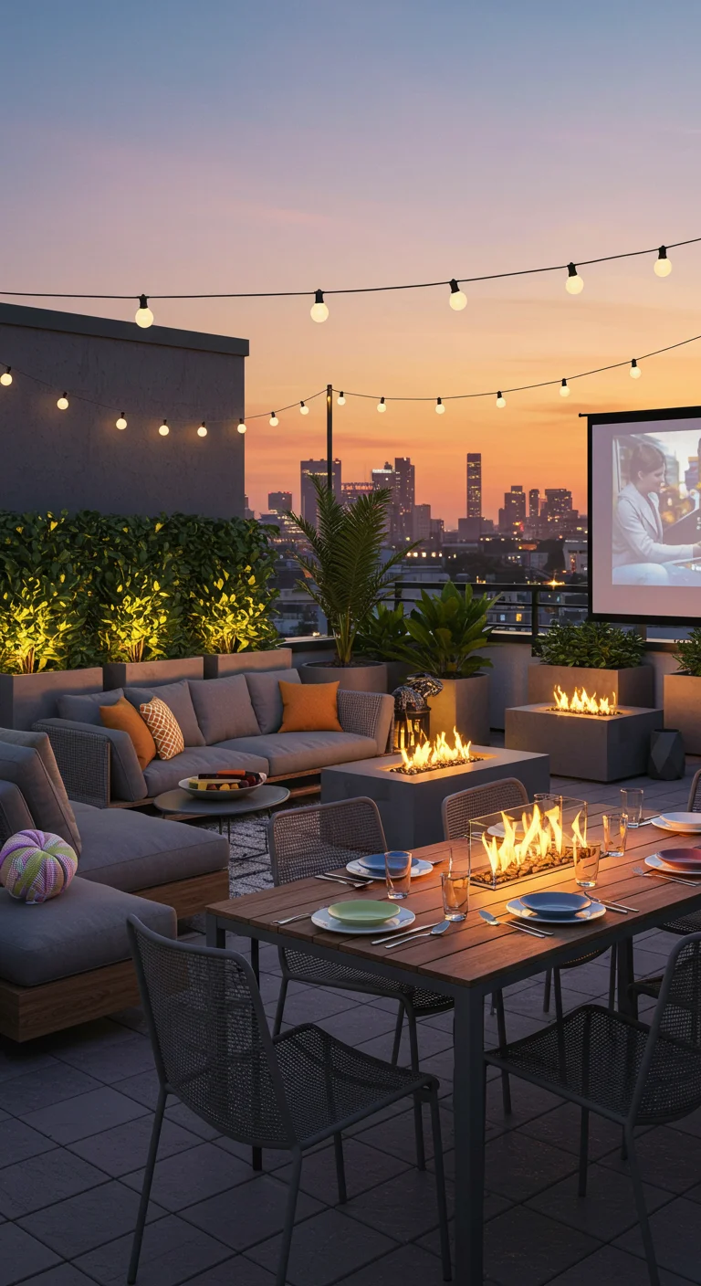 7. Party Central: Rooftop Entertainment Spaces