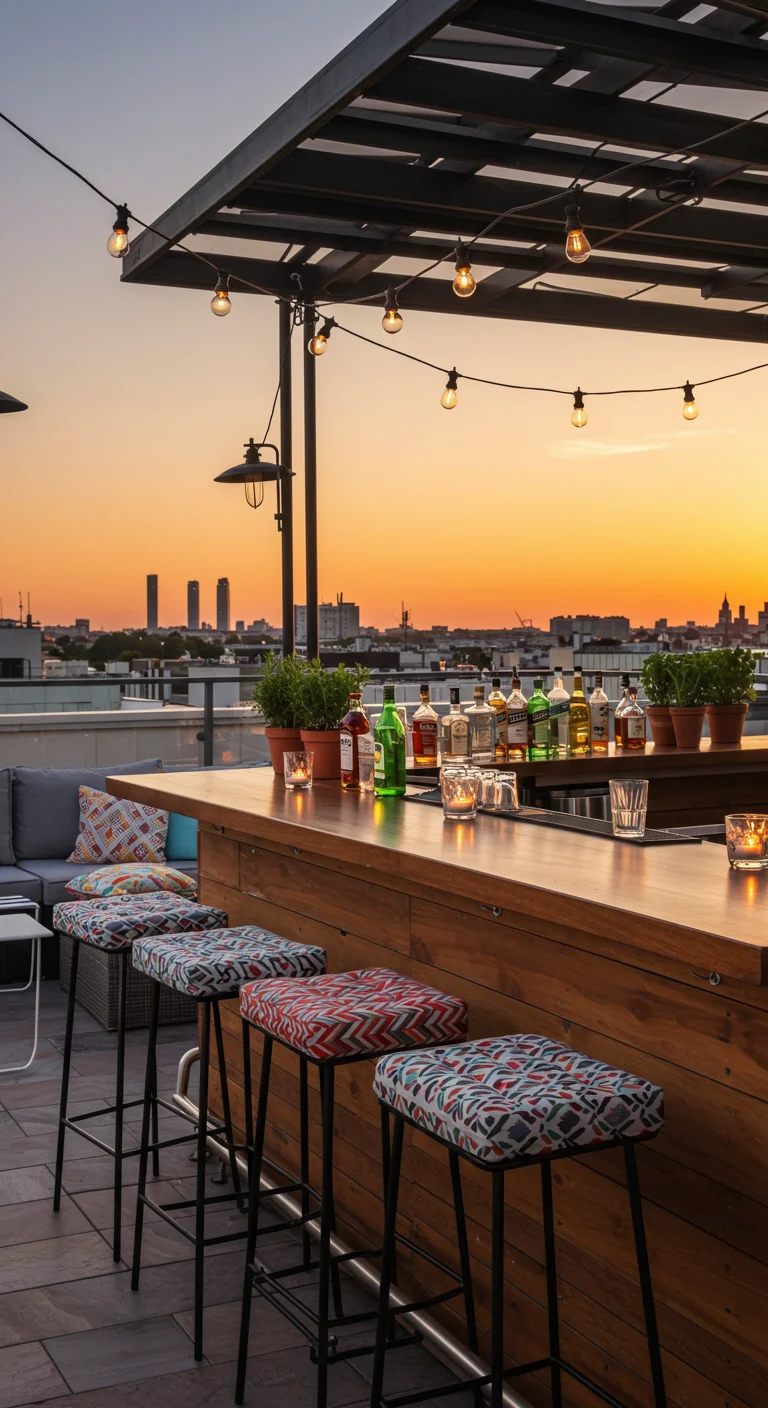 9. Chic Bar Vibes: Crafting a Rooftop Bar