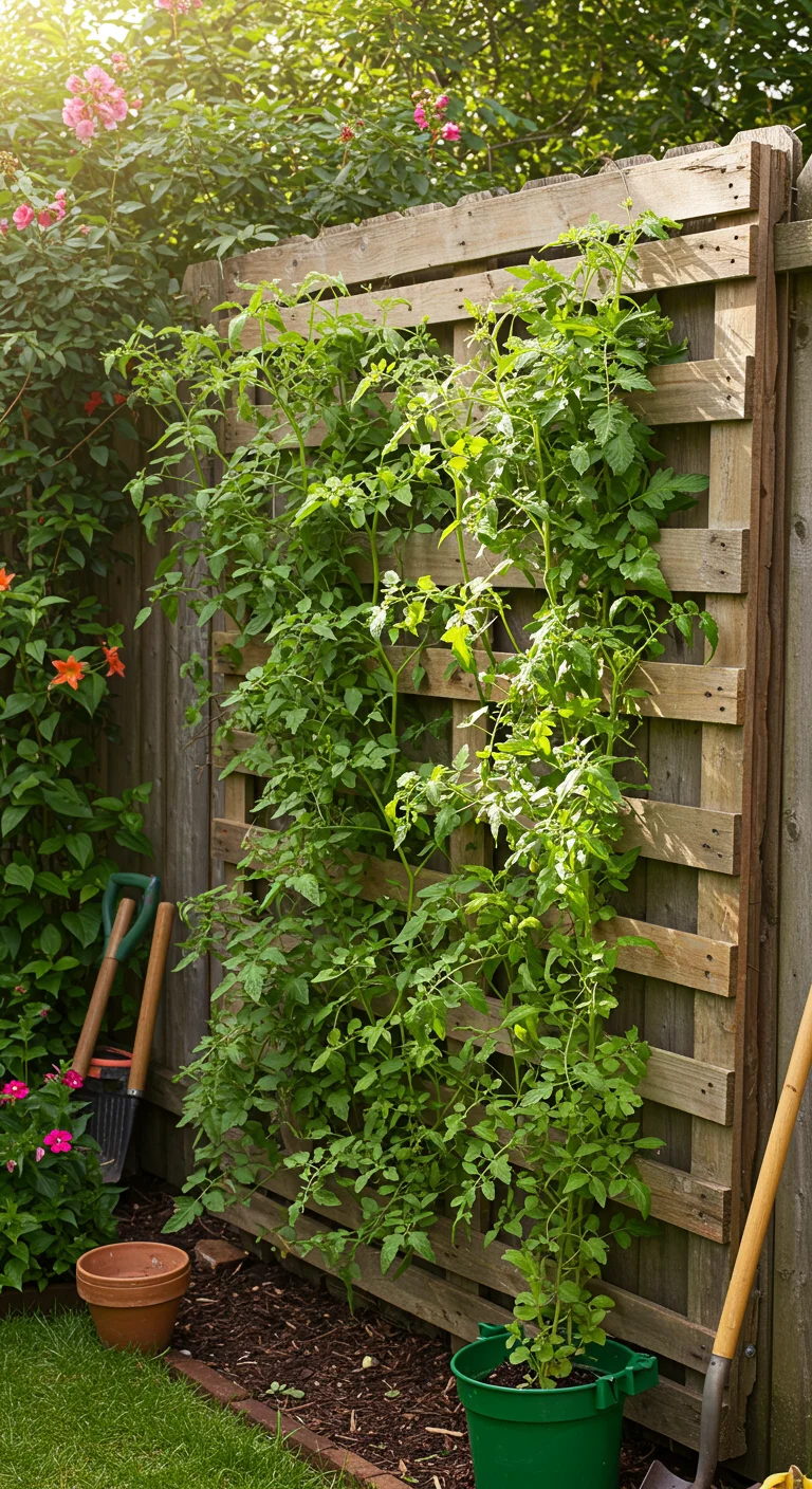 10. Pallet Wall Trellises: Support for Climbing Plants