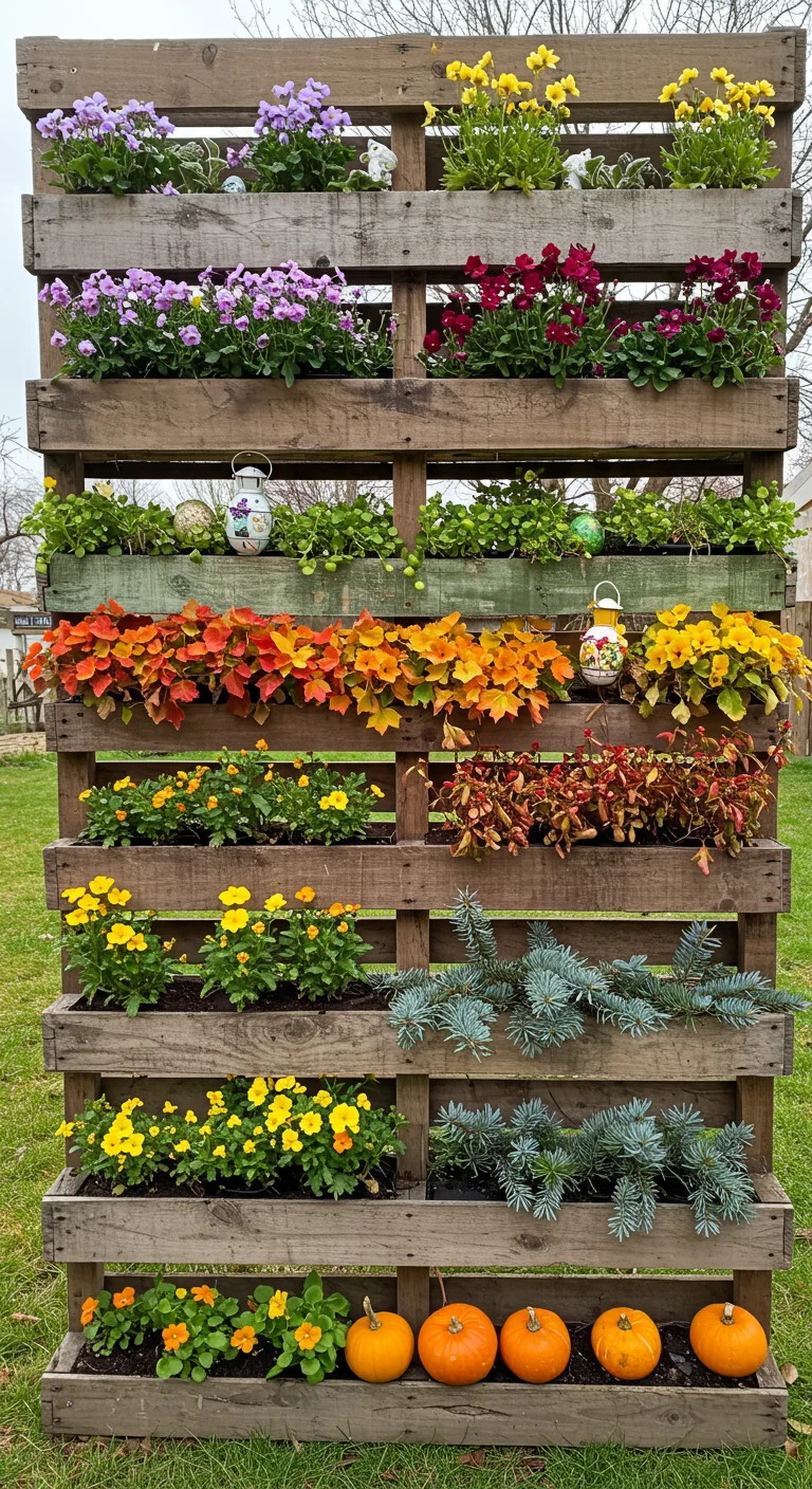 13. Seasonal Decor: Pallet Gardens for Every Holiday