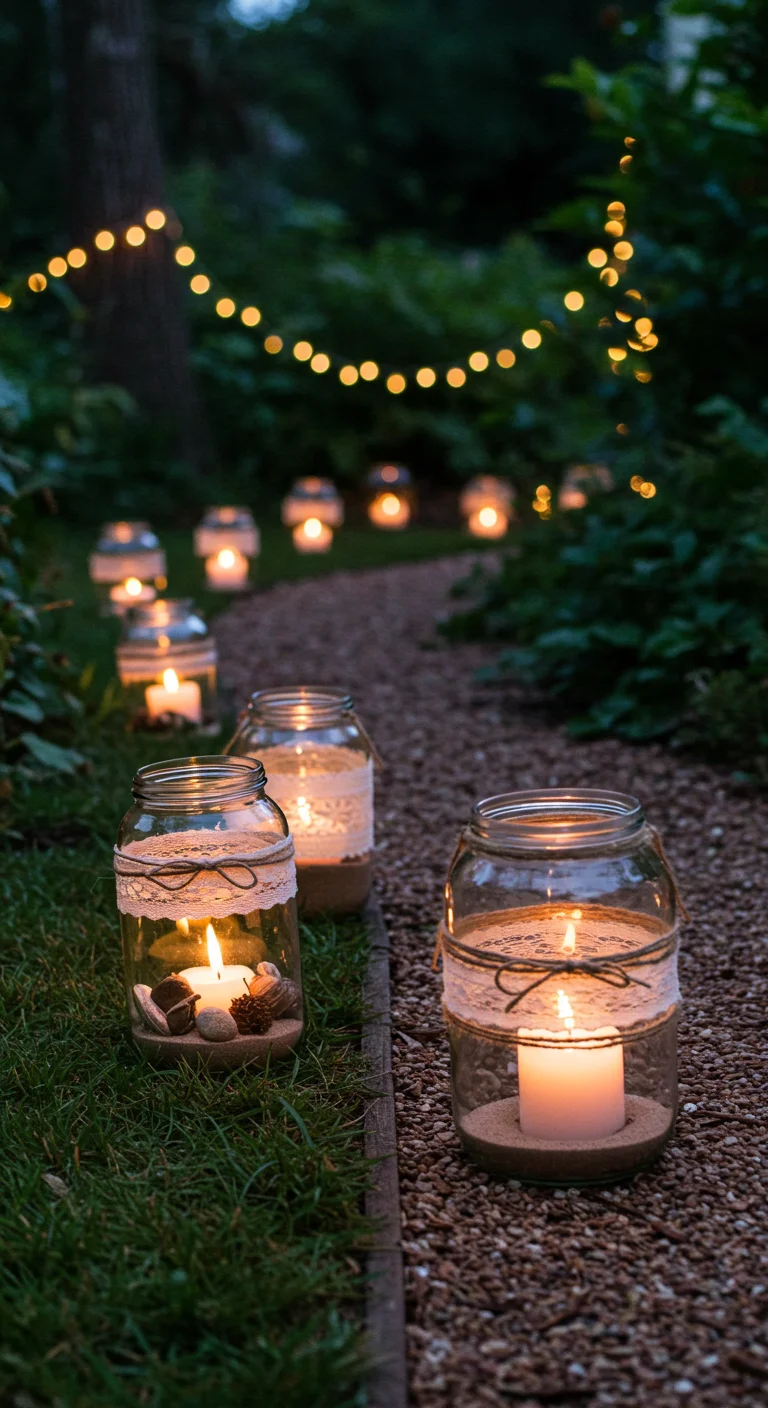 8. Canning Jars: DIY Lanterns for Evening Ambiance
