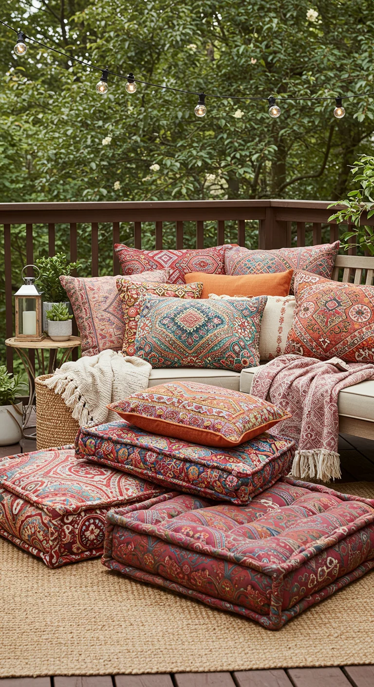 2. Cozy Up with Layered Textiles: Pillows and Throws