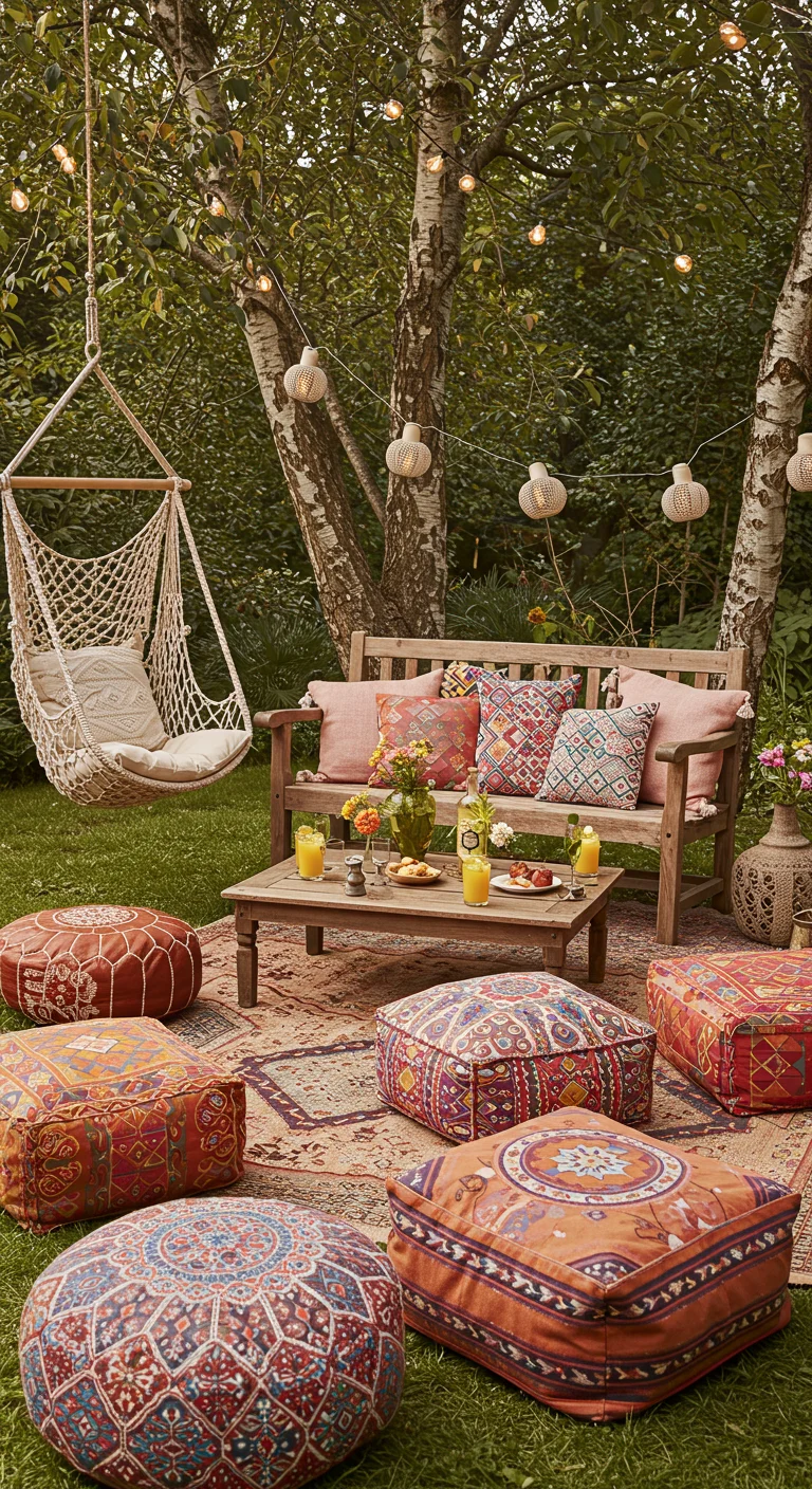 13. Unique Seating Arrangements: From Poufs to Benches
