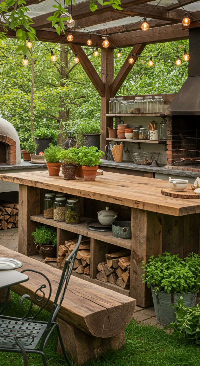 2. Essential Elements of a Rustic Outdoor Kitchen