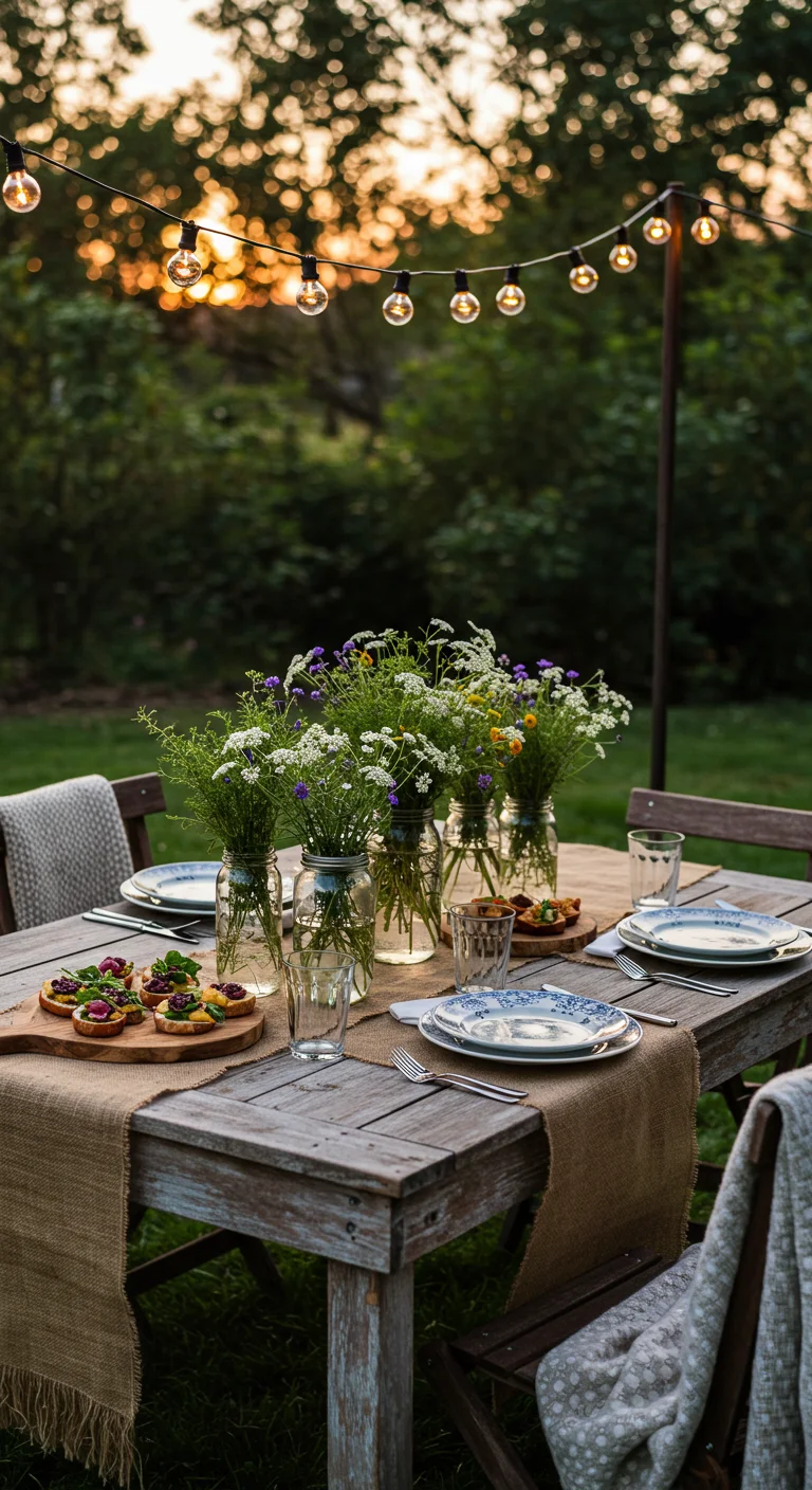 8. Rustic Tablescapes: Dining Al Fresco in Style