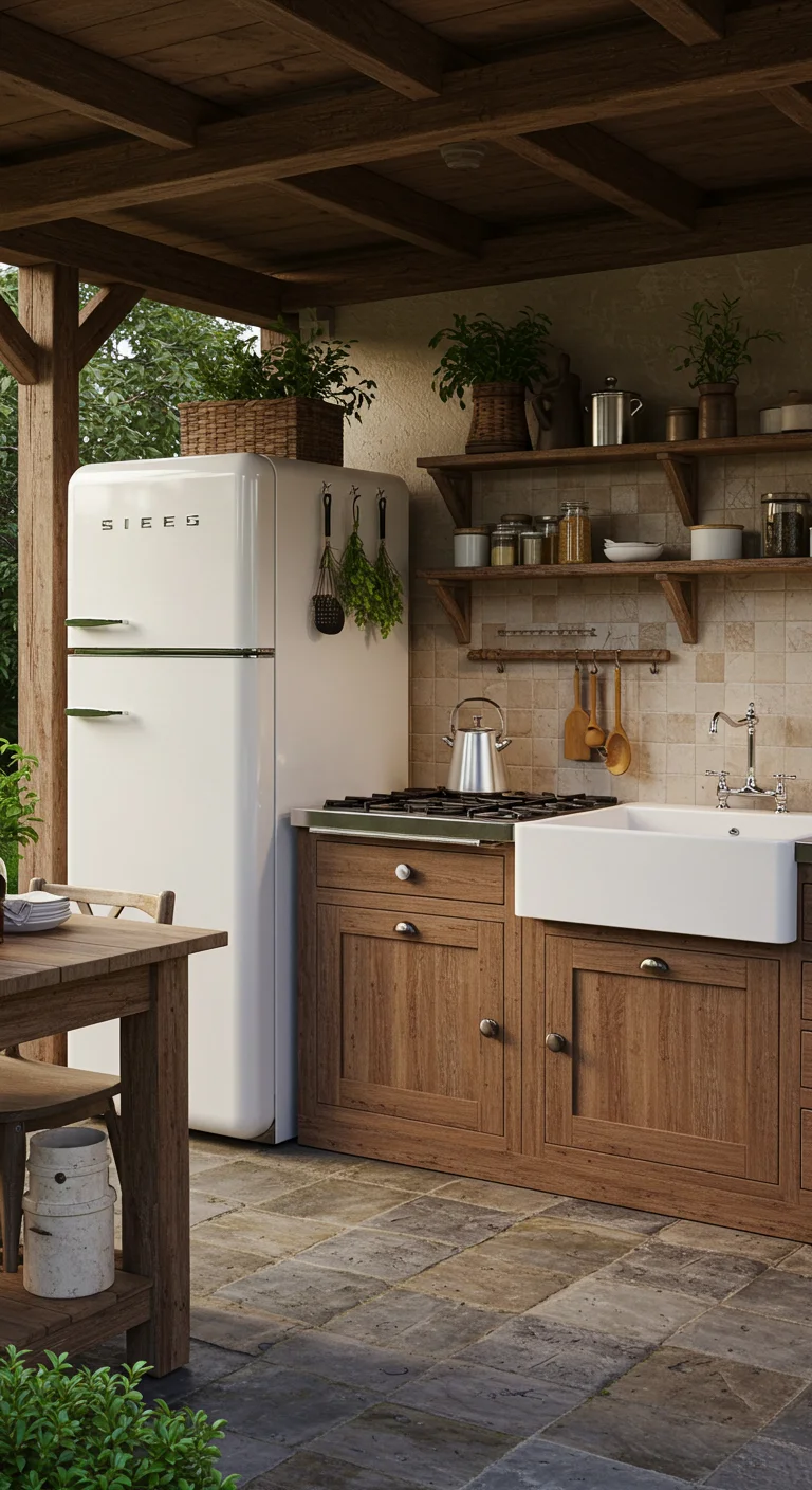 17. Rustic Kitchen Appliances: Blending Function with Aesthetic