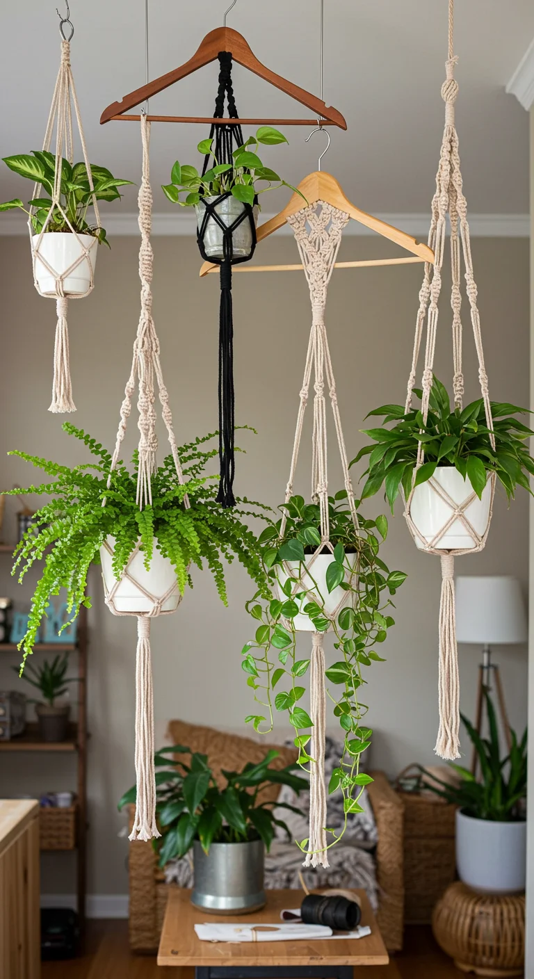 7. Upcycled Elegance: Crafting Hangers from Recycled Materials