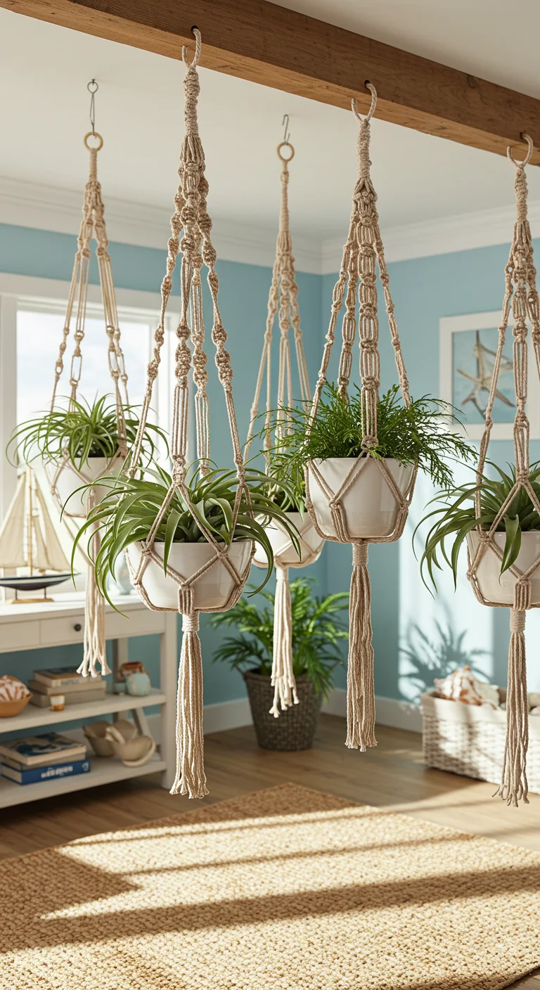 9. Nautical Inspiration: Rope Macrame for a Coastal Vibe