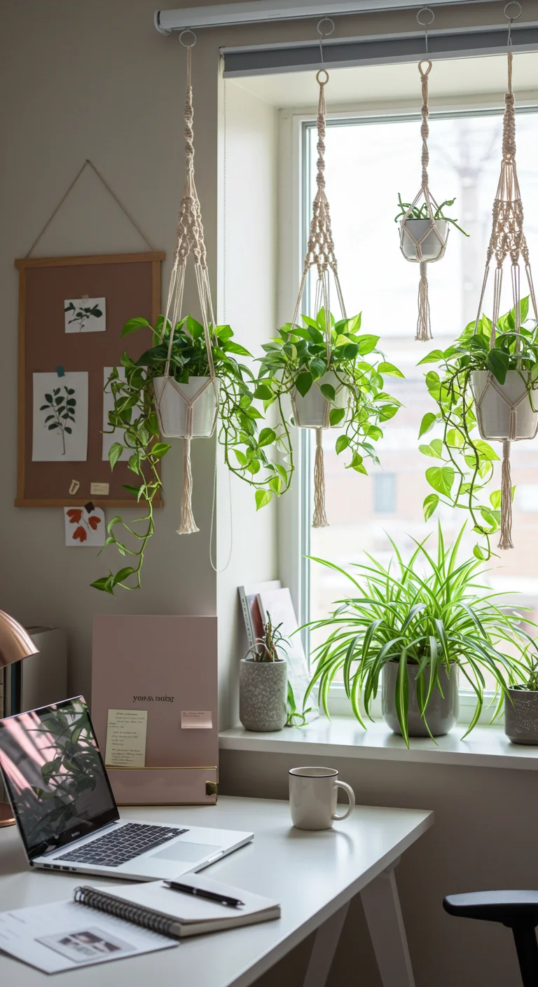 12. Office Oasis: Professional Yet Stylish Plant Hangers