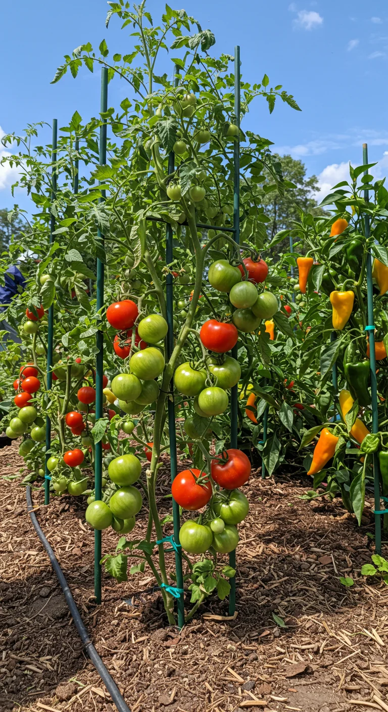 6. Peppers: Maximizing Vertical Space and Sunlight