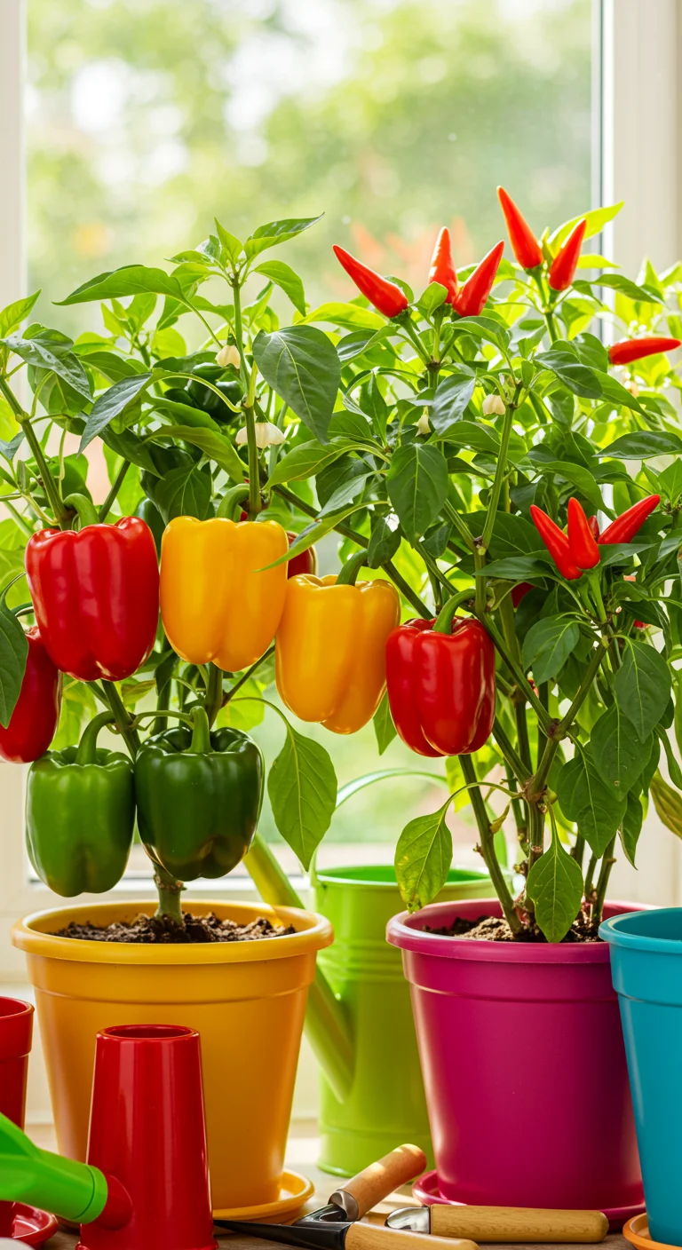 8. Peppers: Spice Up Your Space with Color