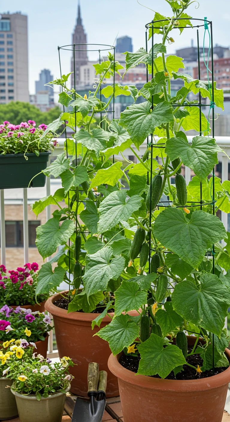 10. Cucumbers: Refreshing Crunch from Container Gardening