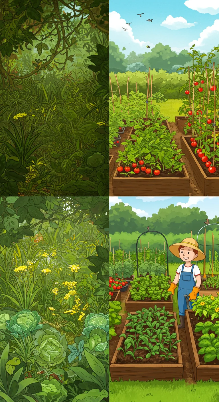 2. From Overgrown Jungle to Pristine Vegetable Garden