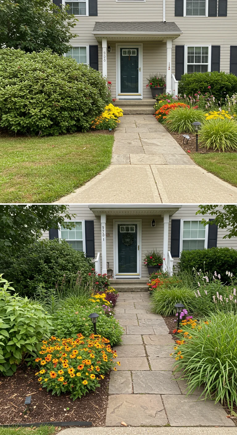 8. From Drab to Fab: Revamping a Front Yard Curb Appeal