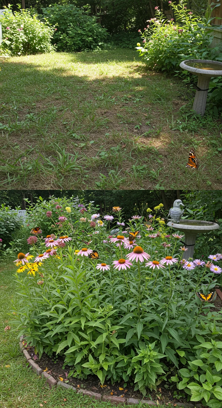 18. Creating a Butterfly Garden: Before and After Transformation