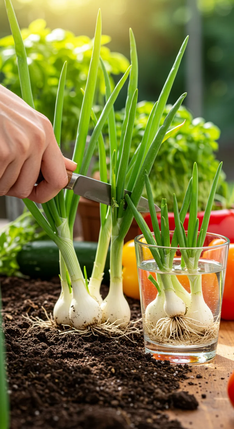 5. Green Onions: Flavorful Foliage at Your Fingertips