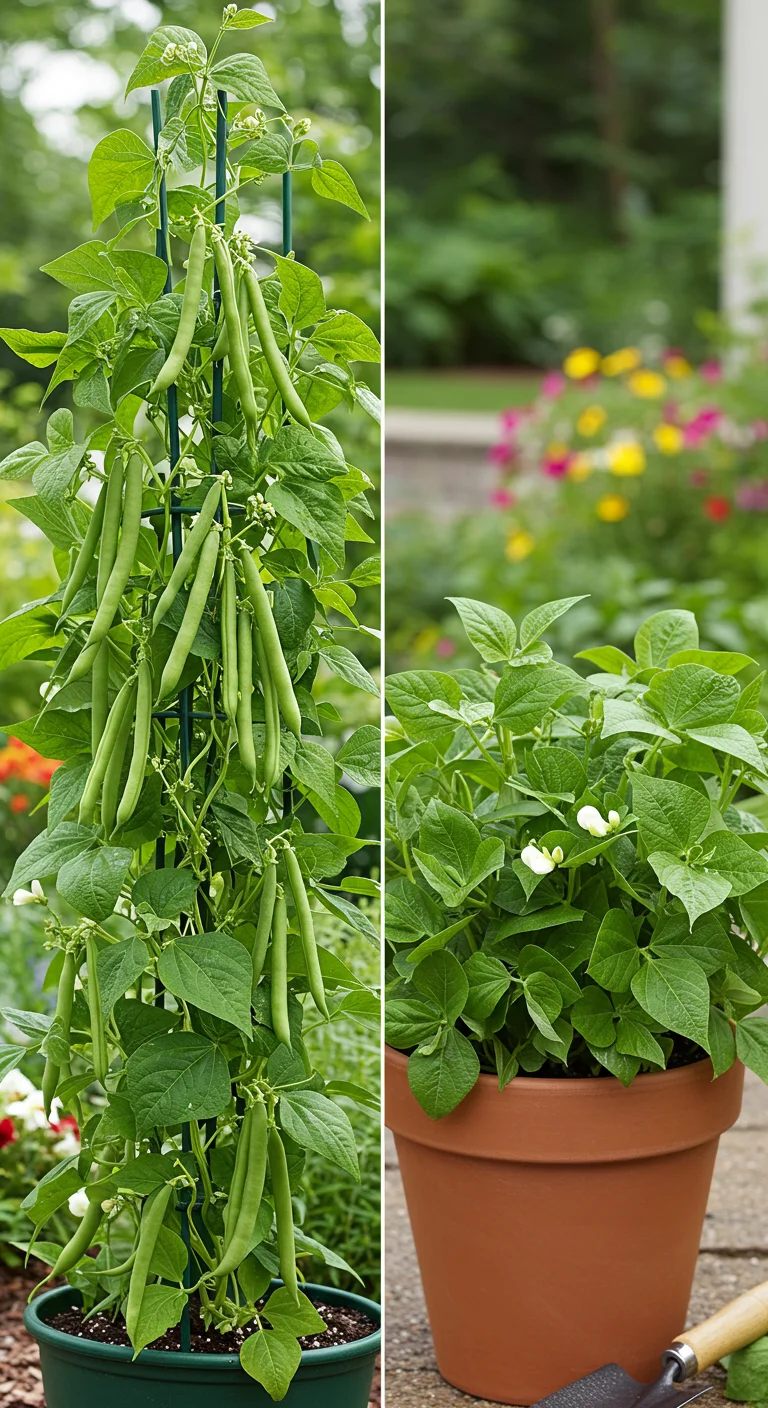 11. Green Beans Galore: Pole vs. Bush Varieties for Containers