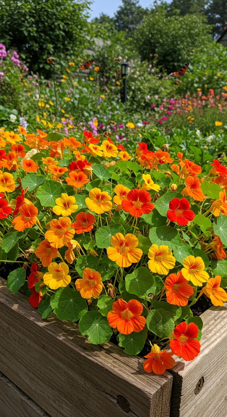 21. Edible Flowers: Nasturtiums for Beauty and Flavor