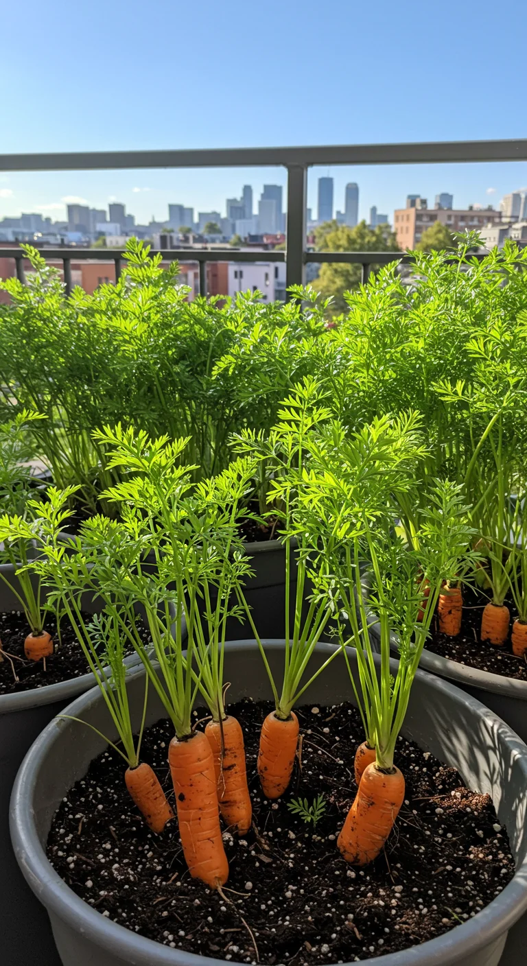 5. Carrots: Sweet Roots in Limited Depth