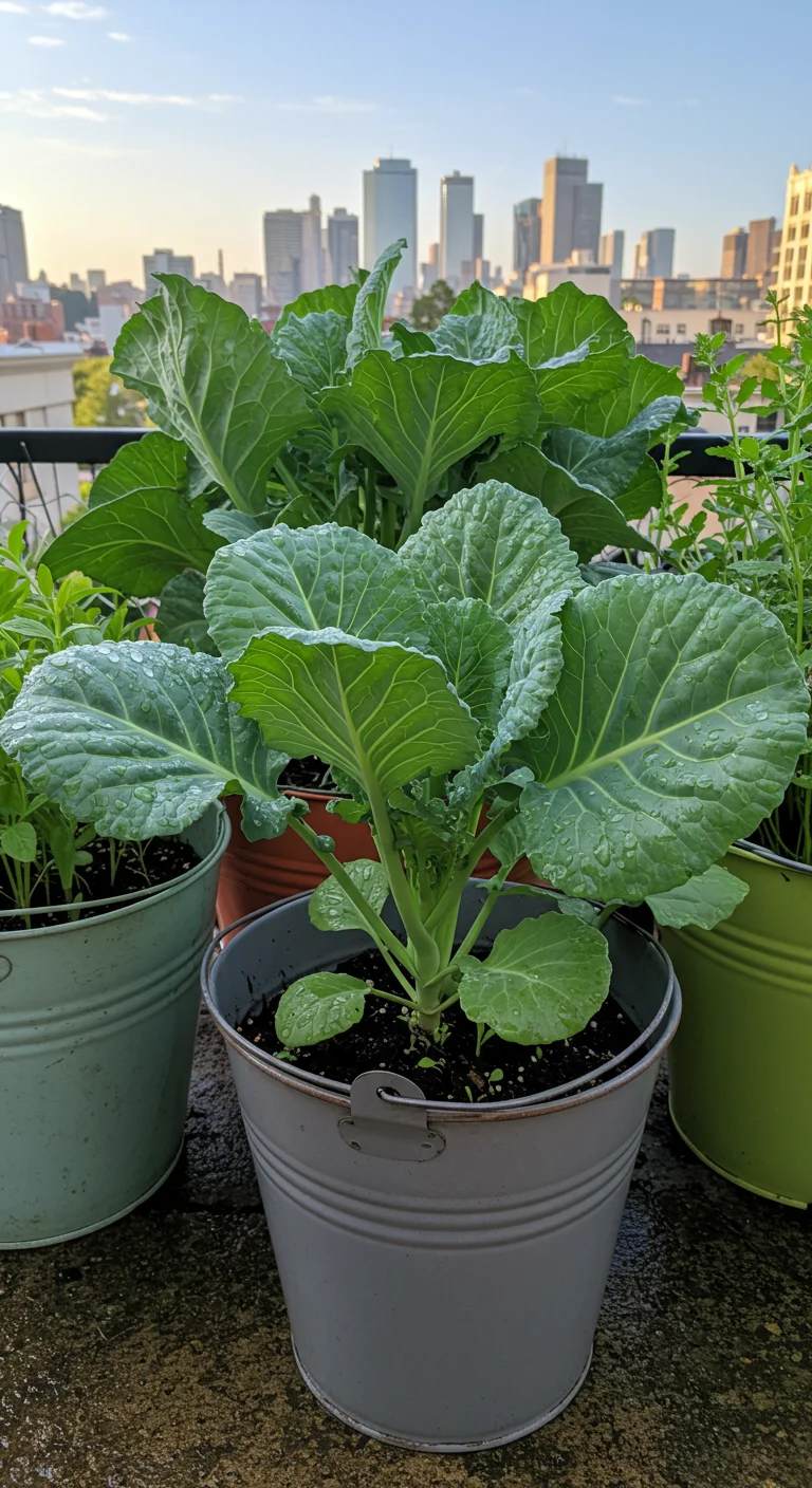 16. Collard Greens: Hearty Leaves for Buckets