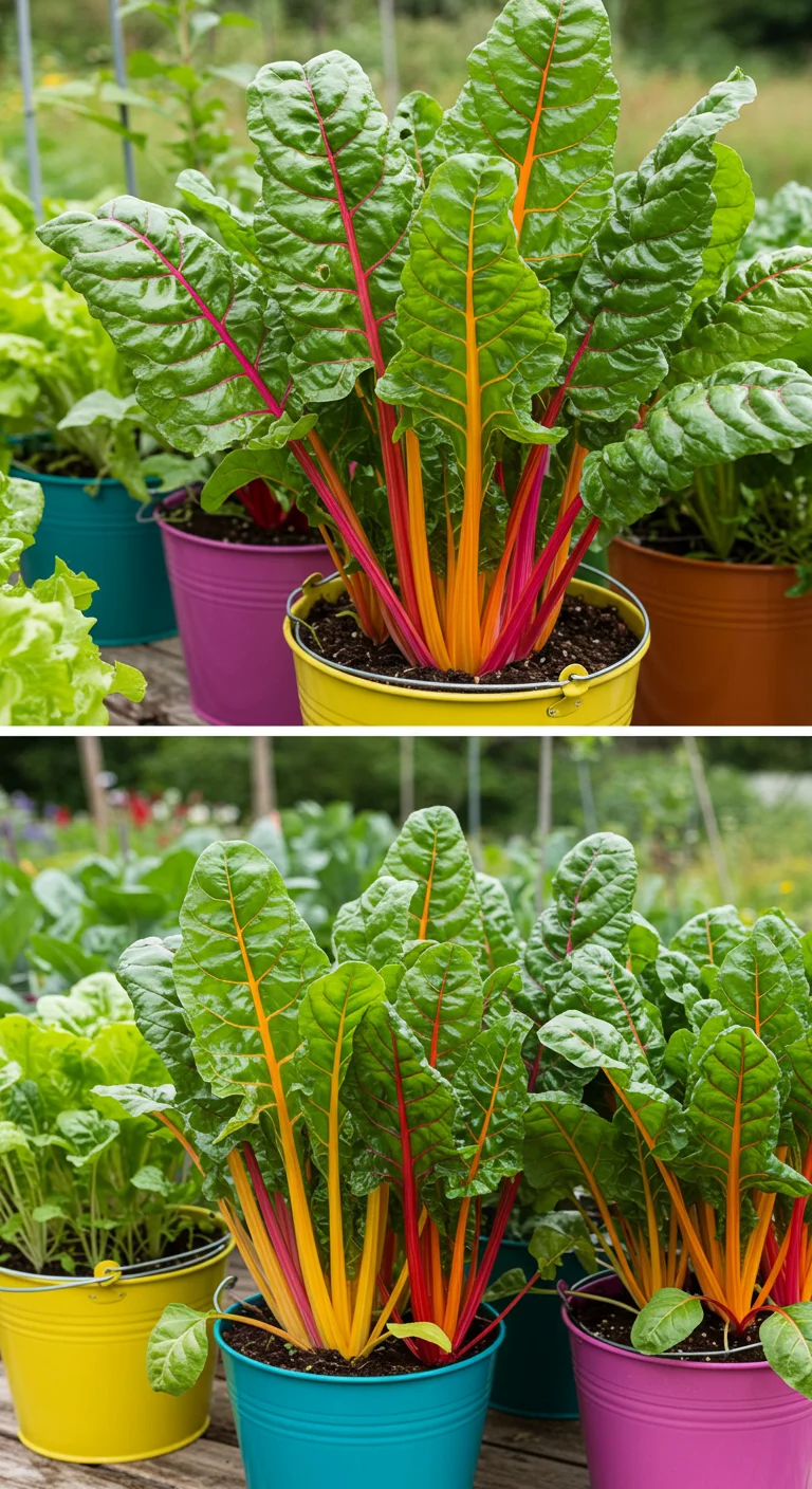 17. Swiss Chard: Colorful Stems and Nutrient-Packed Leaves