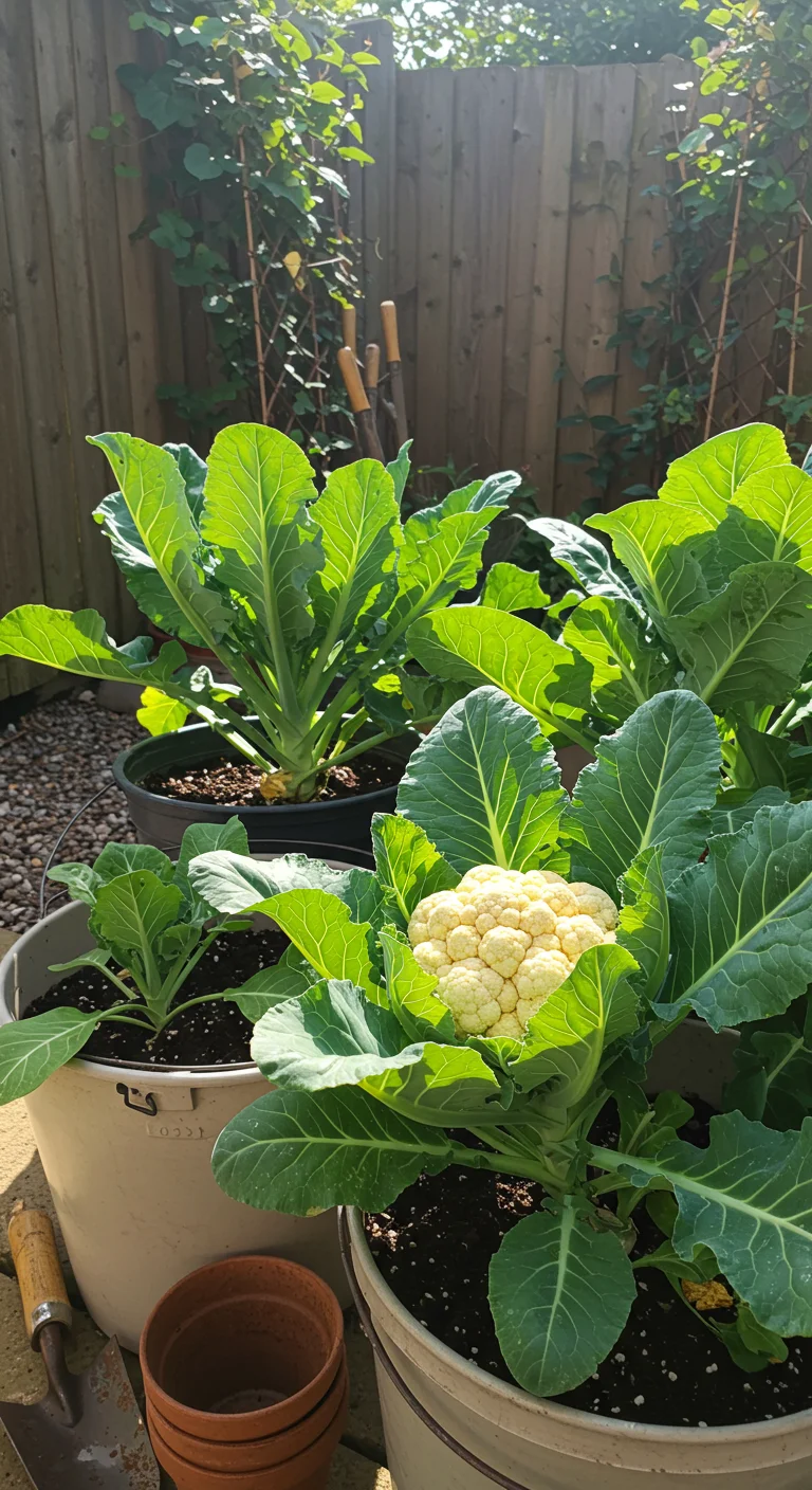 18. Cauliflower: Creamy Harvests in Cozy Containers