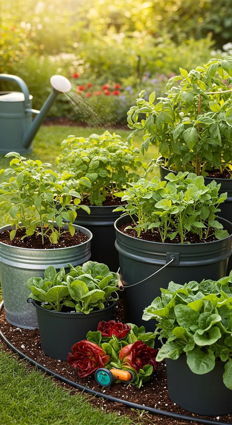 Watering Wisdom: Keeping Your Bucket Garden Hydrated and Happy