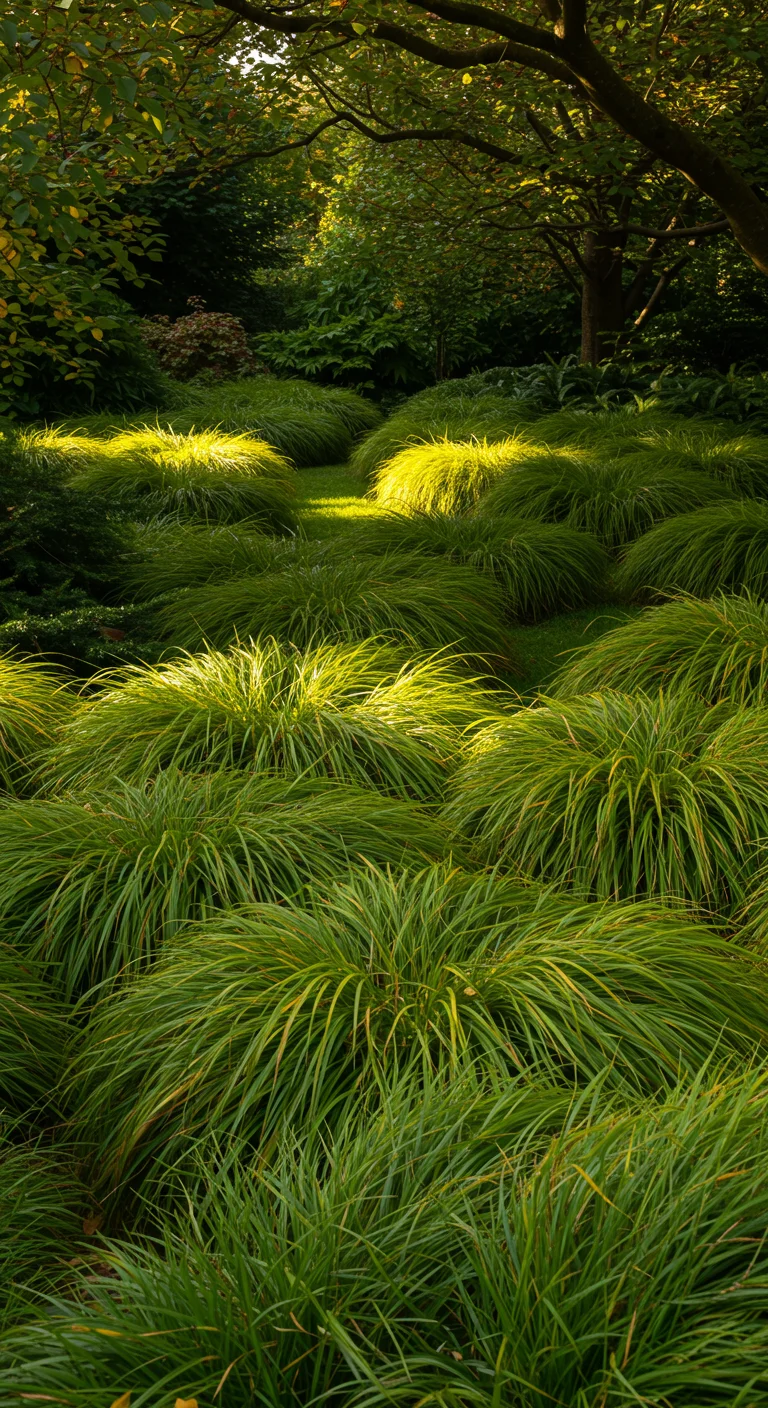 6. Japanese Forest Grass: A Graceful Addition to Dry Shade