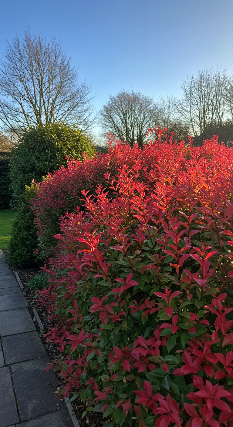 8. Photinia: Bright Red Foliage for Instant Impact