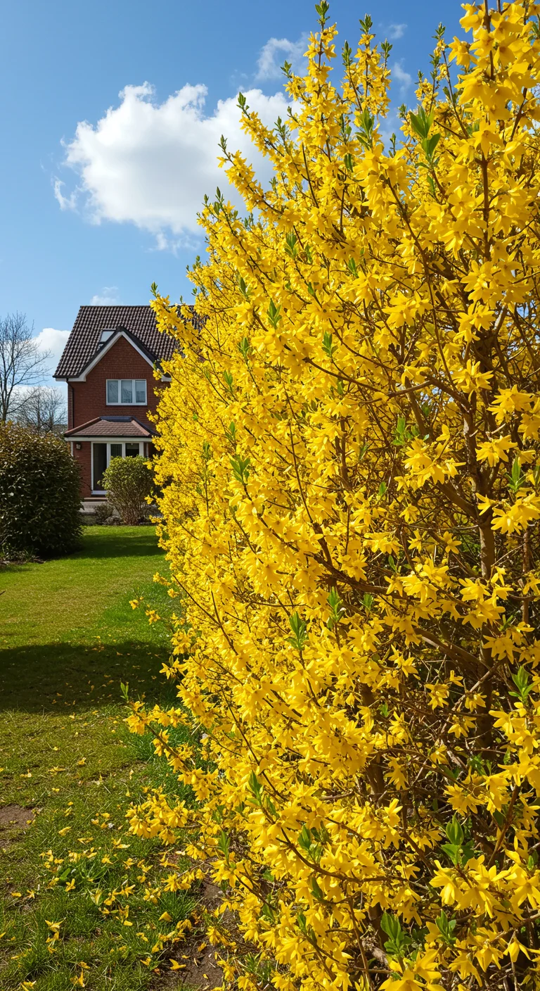 9. Forsythia: Springtime Blooms with a Privacy Twist